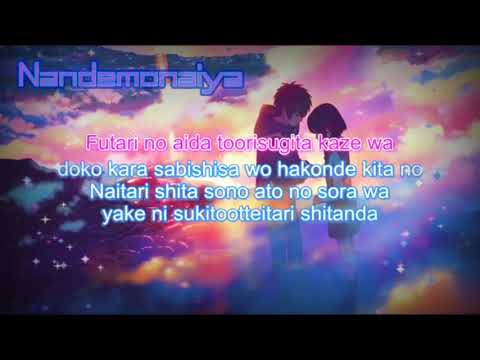 [ Karaoke Hạ Tone ] Nandemonaiya - Piano