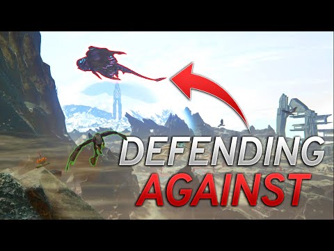 DEFENDING Our CAVE Against The DESERT TITAN! - ARK Survival Evolved
