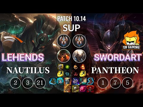 HLE Lehends Nautilus vs SN SwordArt Pantheon Sup - KR Patch 10.14