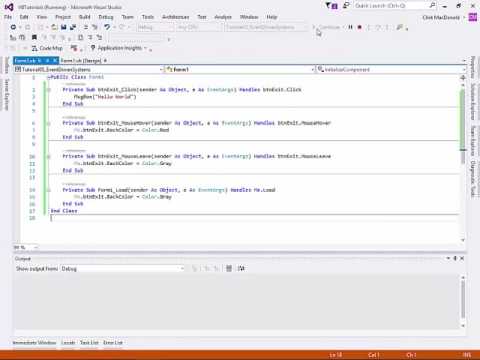 Visual Basic Tutorial 5 - Event Driven Systems and the handles clause