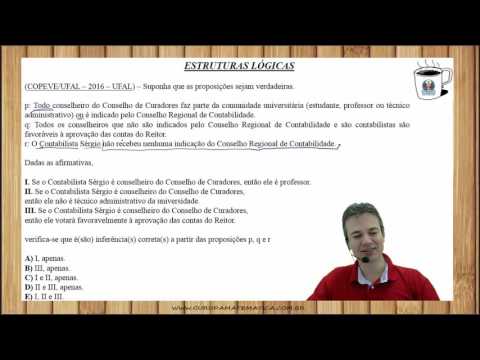 E0215 - COPEVE/UFAL - 2016 - UFAL - ESTRUTURAS LÓGICAS (www.gurudamatematica.com.br)