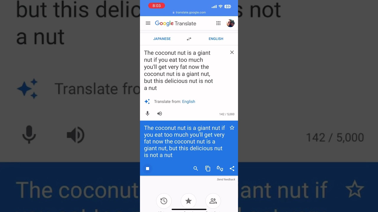 Google translation￼ ￼singing ￼the coconut song