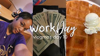 Vlogmas Day 10 | IHOP server | come to work w/me + tip count included