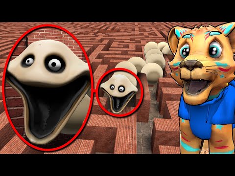 HUNGRY WORM IN A MAZE... (Gmod Sandbox)