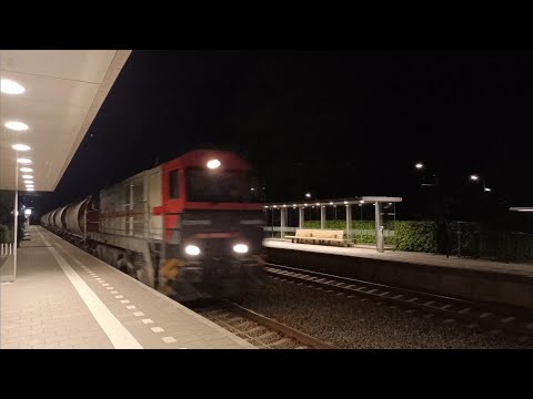 Omgeleide Dolimetrein dendert door Zuidhorn! // Thundering freight train NL-BE rushby, 18-5-2022!