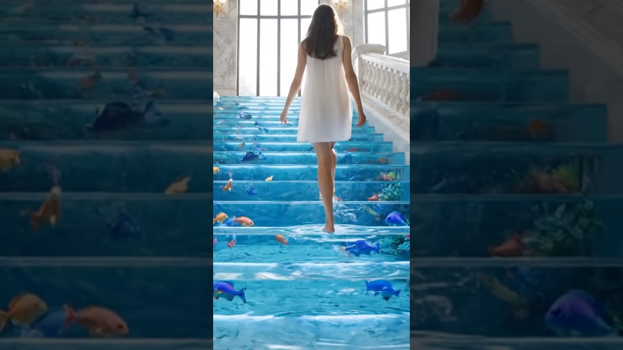 Which Staircase Would You Choose? | Aquarium, Cloud, Glass#asmr #shorts