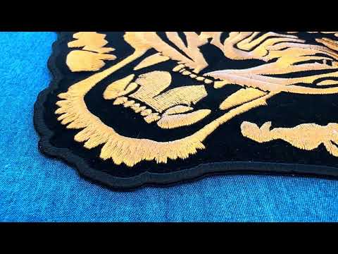 Orange Tiger Iron On Patch PL3524