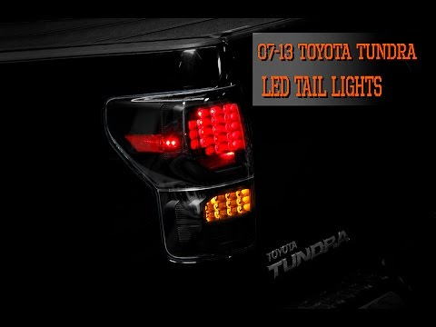 07-13 TOYOTA TUNDRA Pickup Reverse Turn Signal Full LED Tail Lights Brake Lamps 1080P
