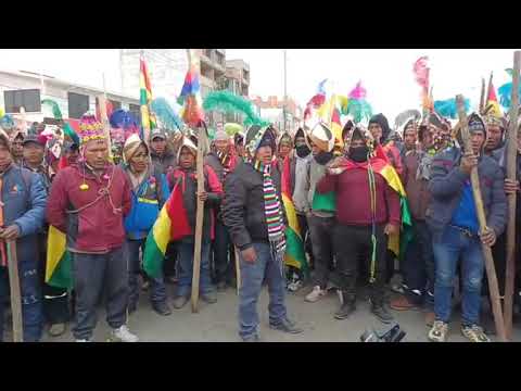 CAMPESINOS DE CHAYANTA, DEL NORTE DE POTOSÍ, ARRIBÓ ESTE MARTES A LA CIUDAD DE EL ALTO