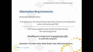 Part 1: Meaningful Use Core Measures 1 and 2 - Allscripts Enterprise EHR