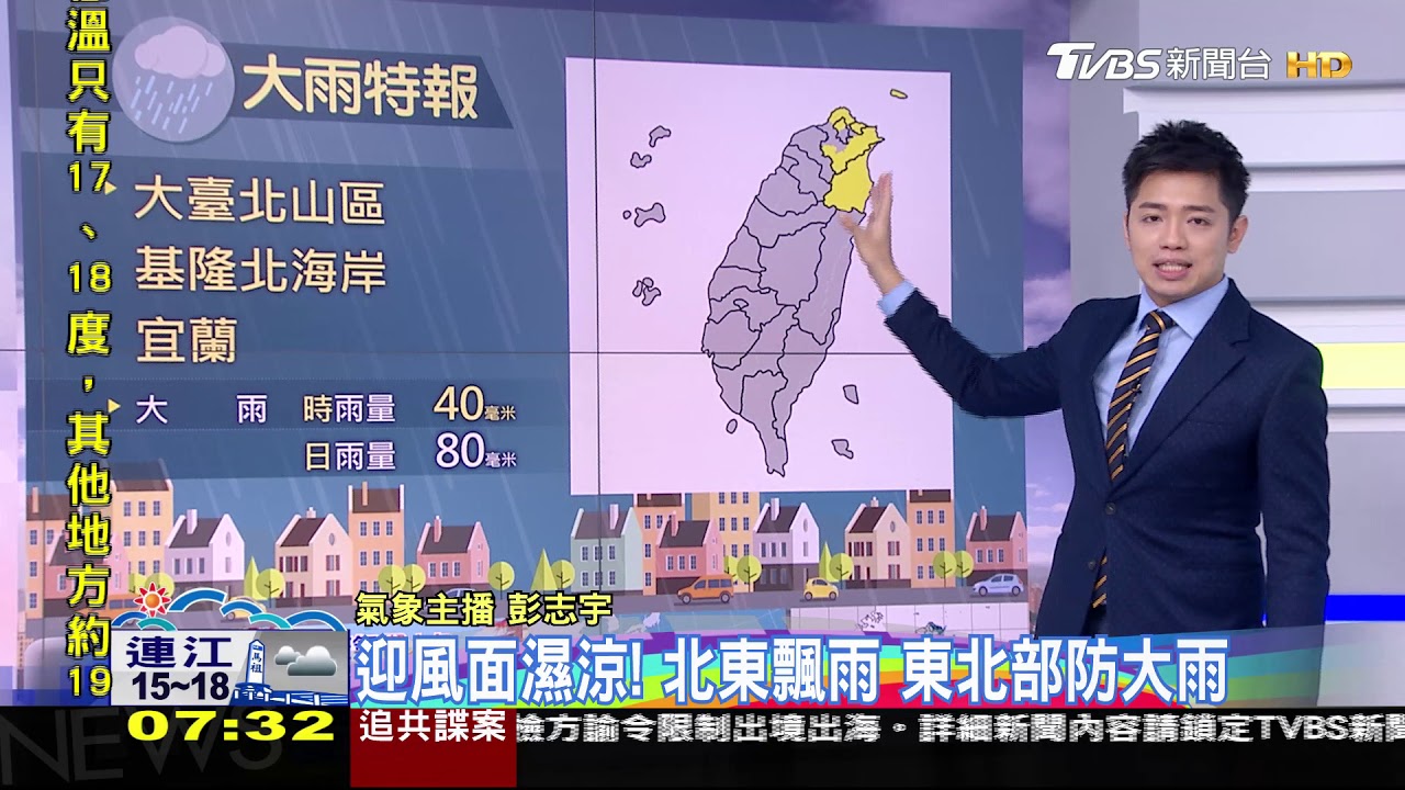季風發威今更涼 南北溫差大、東北部防雨