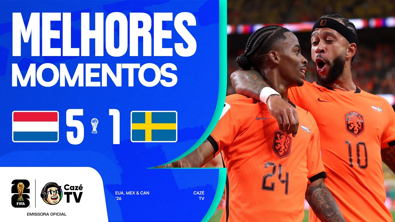 MELHORES MOMENTOS: HOLANDA 5 X 1 SUÉCIA | COPA DO MUNDO FIFA™ 2026 | 2ª RODADA | FASE DE GRUPOS