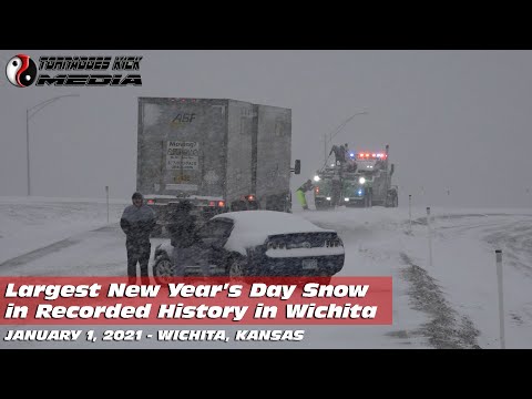 Most Snow Ever On New Years Day New Record - 1/1/2021 Wichita, KS