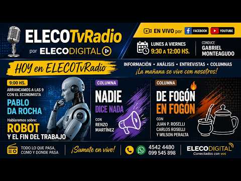 ELECODIGITAL EN VIVO. NOTICIAS DEL MIÉRCOLES 26 DE AGOSTO DE 2026. DESDE CARMELO PARA TODO EL MUNDO.