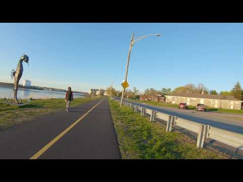 [4K] Spring Bike Ride to Collins Cove on the Peter F. Tracy Walkway and Bike Path in Salem MA