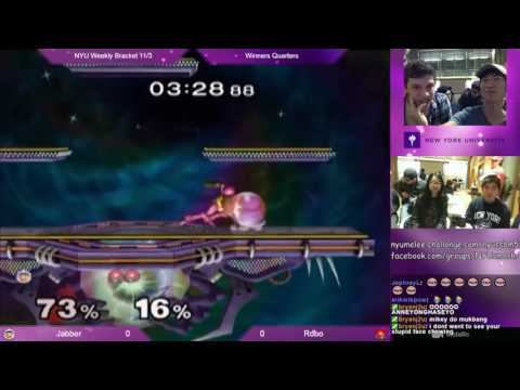 NYU Melee Weekly 11/4 - Jabber (Ice Climbers) vs Robo (Samus) - SSBM Winners Quarters