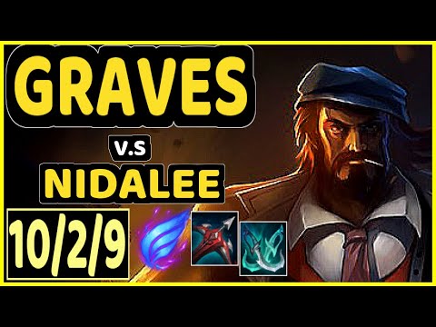 WARDEN (GRAVES) vs NIDALEE - 10/2/9 KDA JUNGLE GAMEPLAY - EUW Ranked GRANDMASTER
