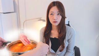 삼겹살 킬러 일본인 아내가 신나게 기다리던 삼겹살을 냅다 수육해버렸더니..