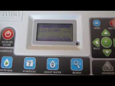 Toro Evolution Irrigation Controller Programming