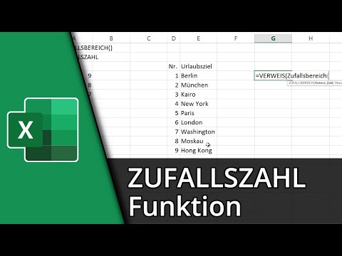 Excel Zufallszahl Funktion | =ZUFALLSBEREICH/ZUFALLSZAHL() ✅ Tutorial