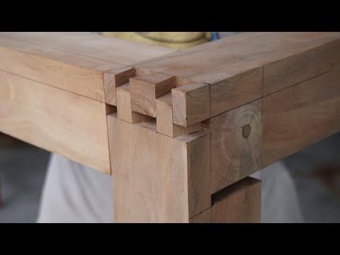 Making Simple Japanese Wood Structure Joints - Perfect Hand Cut Woodworking Joints