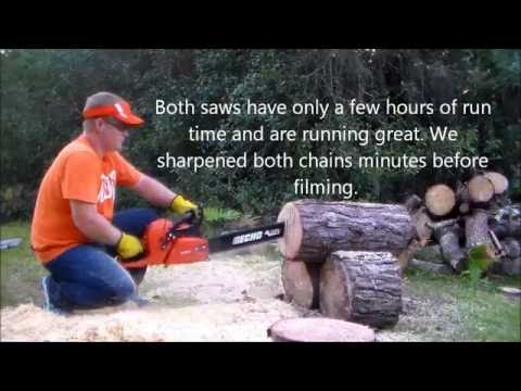 Stihl MS271 vs Echo CS590  new stock saws video 2