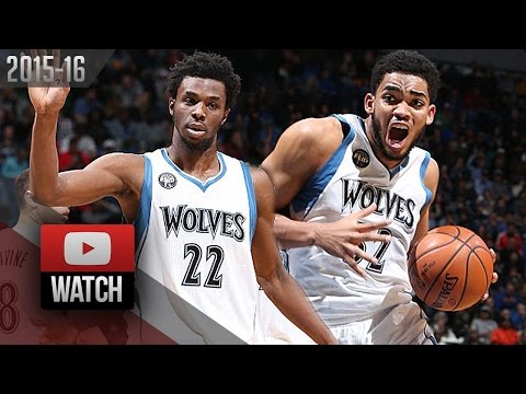 Andrew Wiggins & Karl-Anthony Towns Full Highlights vs Warriors (2015.11.12) - 36 Pts Total