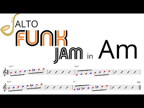 Funk Jam in A minor - Alto Saxophone Backing Track