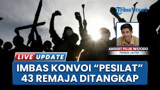 Warga Geram! Konvoi Malam Oknum Pesilat Bikin Resah di Mojoagung Jombang, Polisi Amankan 43 Remaja