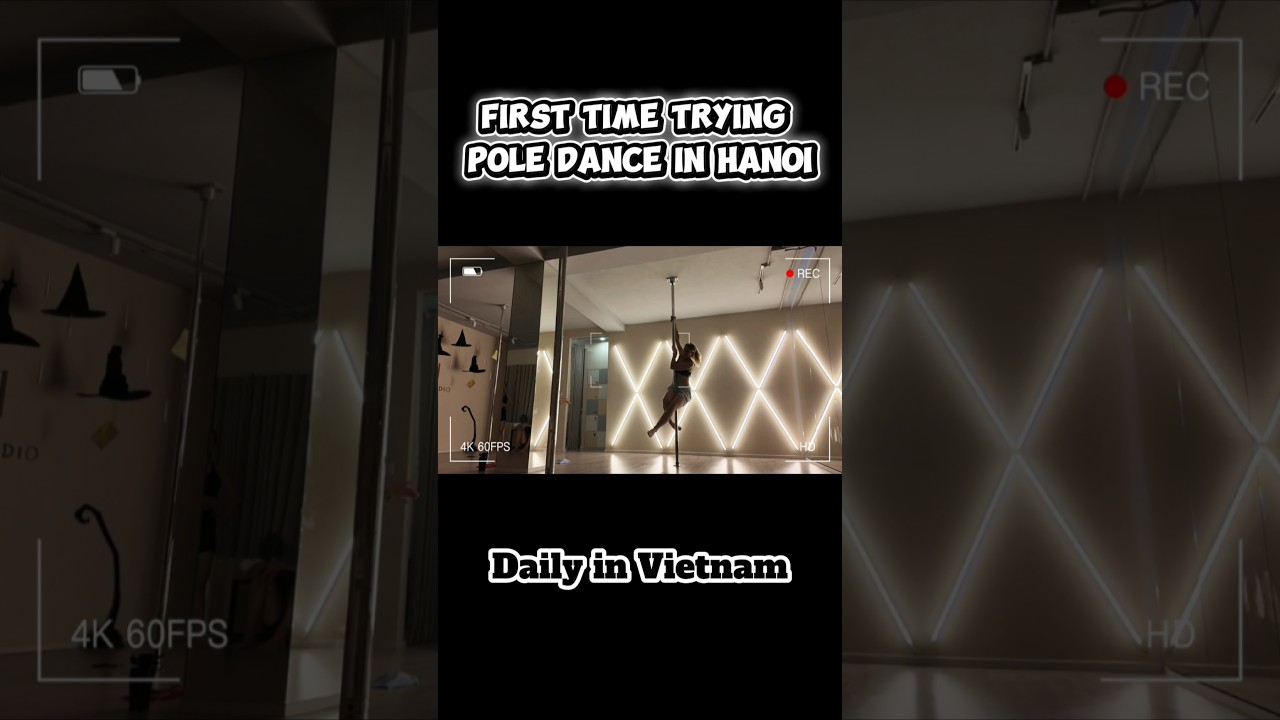 First pole dance class in Hanoi, Vietnam #poledance #hanoi #…
