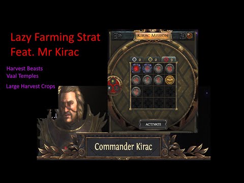 poe - 3.26 - low effort zero invest farming strategy - ft. harvest beasts vaal temples large harvest