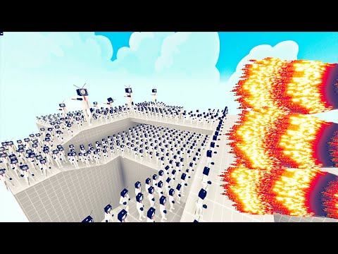 100x TVMAN + 3x GIANT vs EVERY GODS - Totally Accurate Battle Simulator TABS