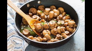 Garlic Butter Thyme Sauteed Mushrooms