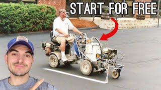 How To Start A Parking Lot Striping Business With NO MONEY