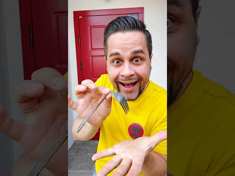 Bending fork 😱 Magic Trick EXPOSED 😏👌 #shorts #magicreveal #magictutorials