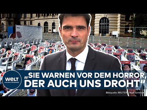 Video Thumbnail: GEDENKFEIER: Bebelplatz wird zum "Platz der Hamasgeiseln" – Mahnmal für die Opfer des 7. Oktobers