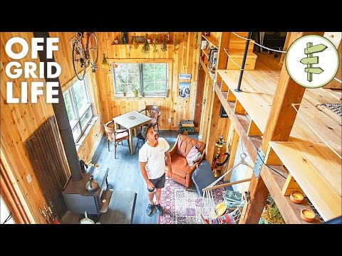 Man Living Off-Grid in His Incredible Self-Built Cabin