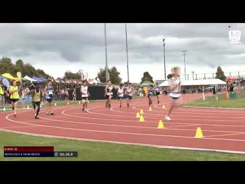 Boys U10 4 x 100m Heat 4 - 2019 SUBWAY State Relay Championships // LAVicTV