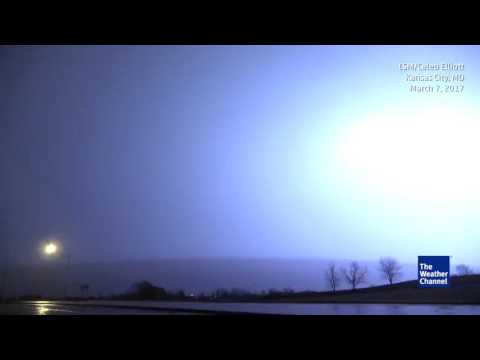 Amazing upward lightning strikes 2017