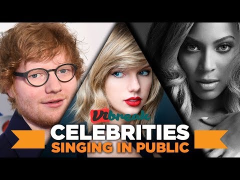 6 Celebrities Singing in Public #1