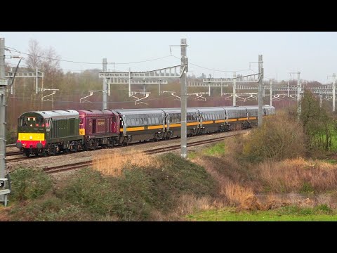 20007 & 20142 'Sir John Betjeman' + 82227 Grand Central DVT Set 5Z20, @ Undy - 15/02/22