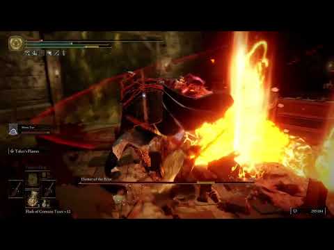 Elden Ring NG+10 level 374 Confessor duel wield blasphemous blade build Elmer the Briar fight