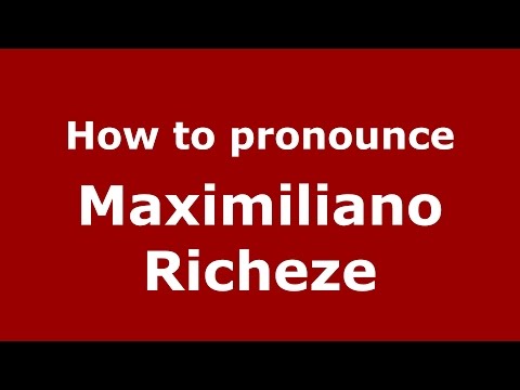 How to pronounce Maximiliano Richeze (Spanish/Argentina) - PronounceNames.com