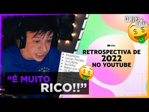 ESSES SÃO OS YOUTUBERS QUE MAIS GANHARAM DINHEIRO EM 2022 (RETROSPECTIVA YOUTUBE) - Cortes do Aruan