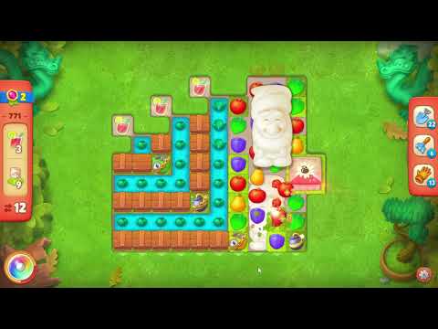 Gardenscapes 771 Hard Level - 16 moves - NO BooSTERS