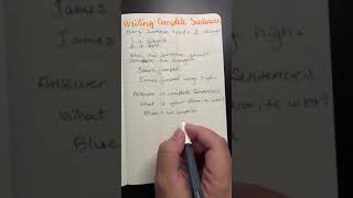 Tips for writing in complete sentences
