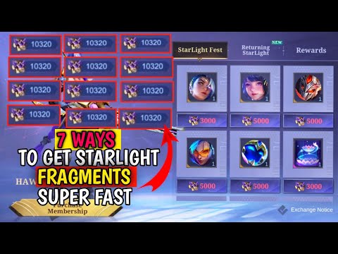 HOW TO COLLECT STARLIGHT FRAGMENTS SUPER FAST WAY IN MOBILE LEGENDS || MLBB