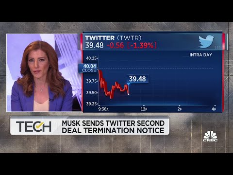 Elon Musk issues Twitter a second deal termination notice Elon Musk issues Twitter a second deal termination notice