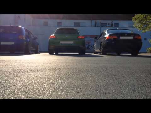 Exhaust sounds of Golf 4 2.8 V6 vs Scirocco 1.4 TSI vs E92 335i