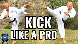 martial arts roundhouse kick tutorial